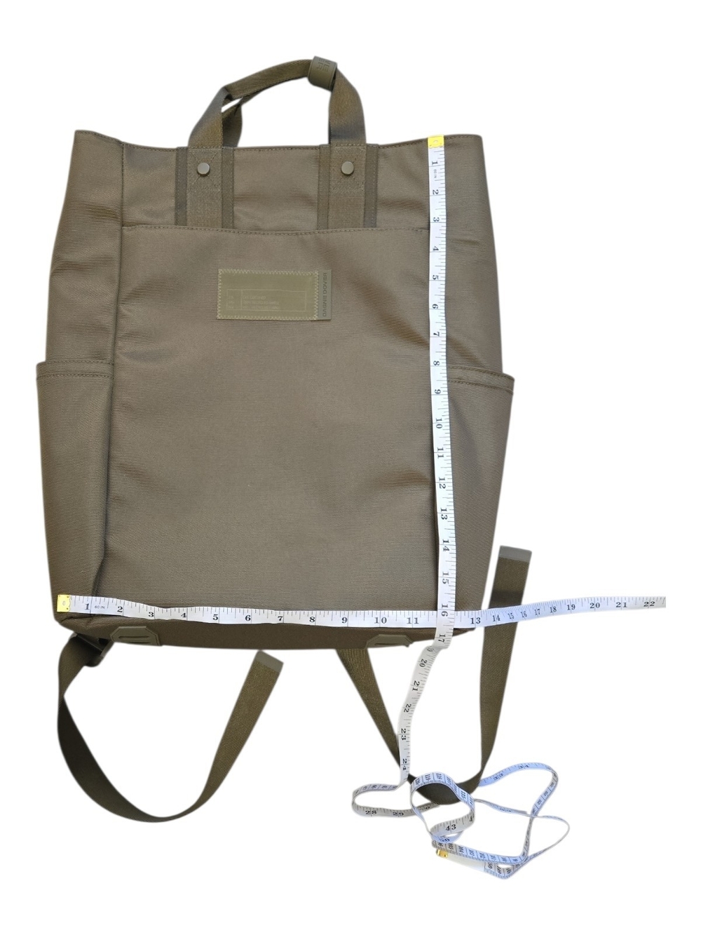 Dagne Dover Petra Convertible Tote Backpack Dark Moss Green Laptop TravelBag - Picture 16 of 16